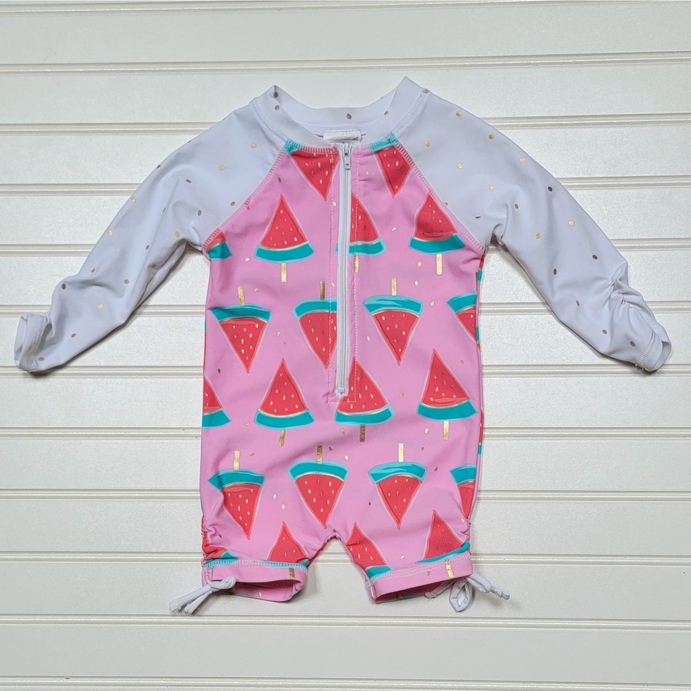 Snapper Rock Watermelon One Piece Rashguard Swimsuit